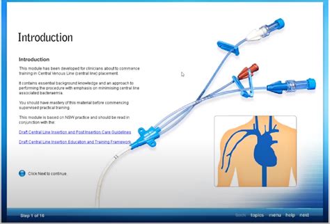 Central Line Insertion Online Training - Clinical Excellence Commission