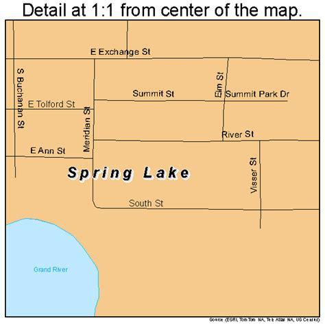 Spring Lake Michigan Street Map 2675820