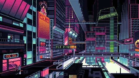 16 Bit City Background