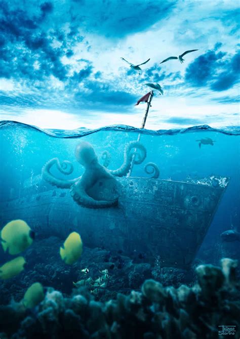 Tutorial on Creating a Realistic Underwater Scene from Stock Images ...