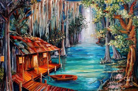 Bayou Cabin Painting