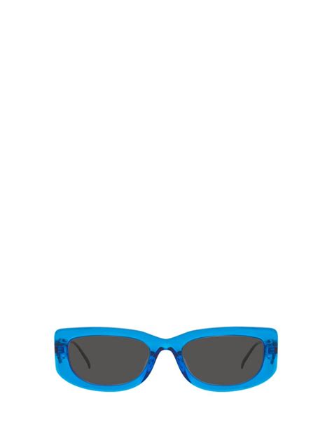 Prada Eyewear Rectangular Frame Sunglasses In Blue | ModeSens