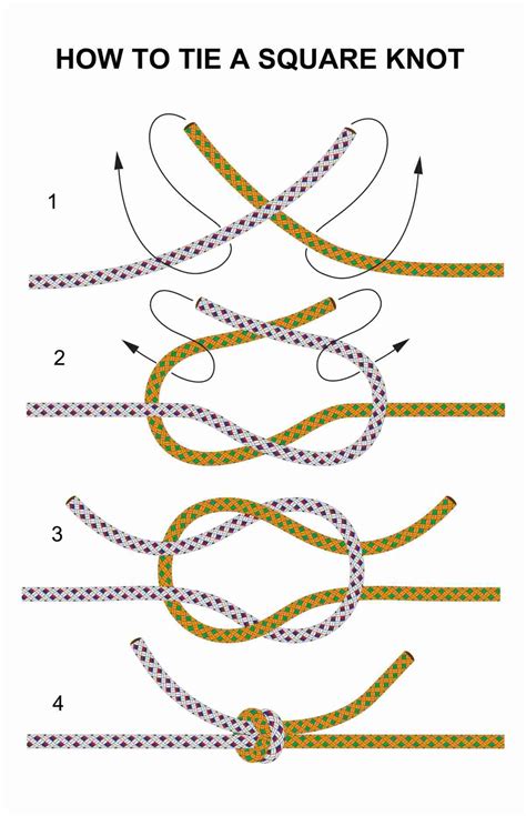 How To Tie A Square Knot In 8 Easy Steps | Square knot bracelets ...