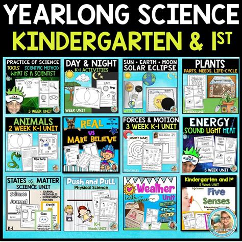 Science Curriculum kindergarten and 1st Grade Yearlong BUNDLE - Teacher ...