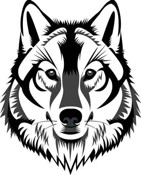 Black And White Wolf Drawing at GetDrawings | Free download