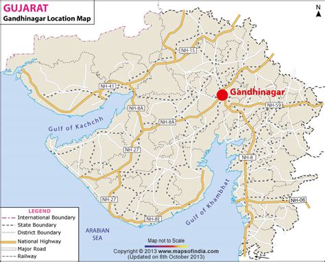 Gandhinagar On Map Of India - Corina Charmaine