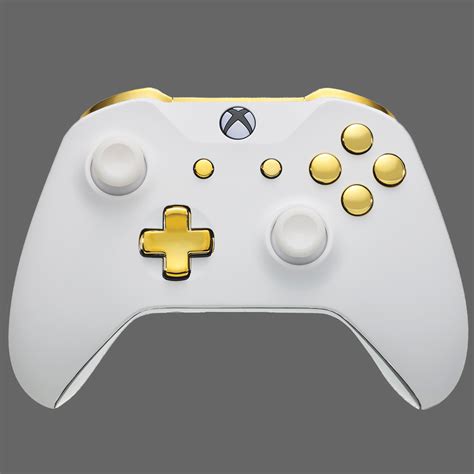 Xbox One Controller // White Velvet + Gold - Custom Controllers - Touch ...