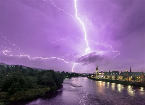 In pictures: Dramatic lightning storms strike UK as heatwave continues