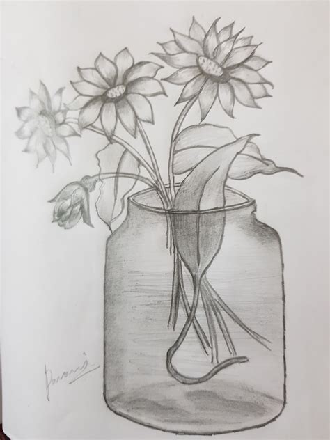 Glass flower vase | Art drawings sketches creative, Drawing sketches ...