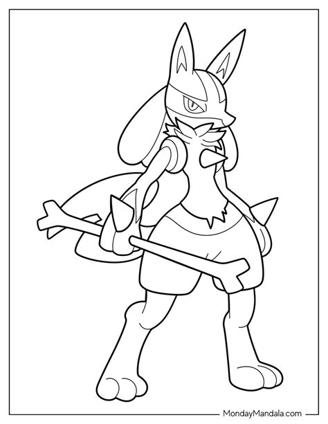 20 Lucario Coloring Pages (Free PDF Printables)