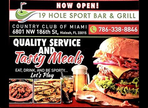 The 19th Hole Sports Bar & Grill - Country Club of Miami