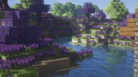 ♥ more pretty lavender fields ♥ 😇💜 - Minecraft Aesthetic in 2020 ...