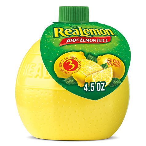 ReaLemon 100% Lemon Juice, 4.5 fl oz - Walmart.com - Walmart.com