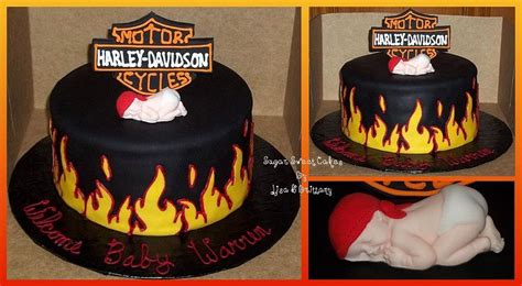 Harley Davidson ~ Baby Shower - Cake by Sugar Sweet Cakes - CakesDecor