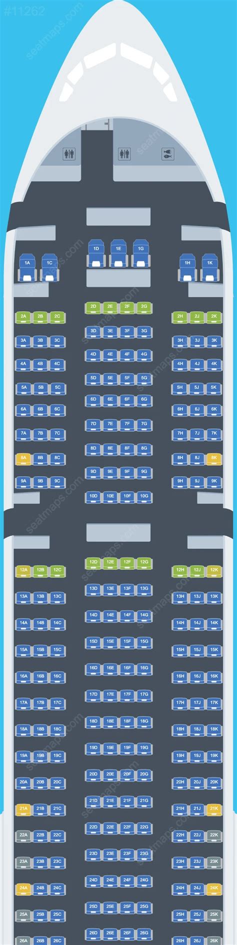 Seat map ratings of IndiGo Boeing 777