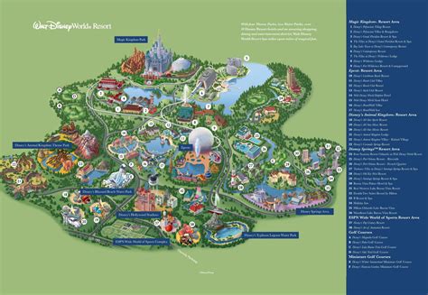 Map of Disney World resorts - Disney resort map Orlando (Florida - USA)