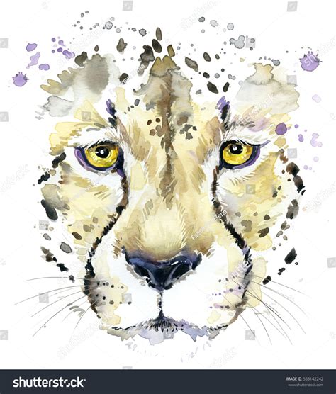 Cheetah Watercolor Illustration Stock Illustration 553142242 | Shutterstock