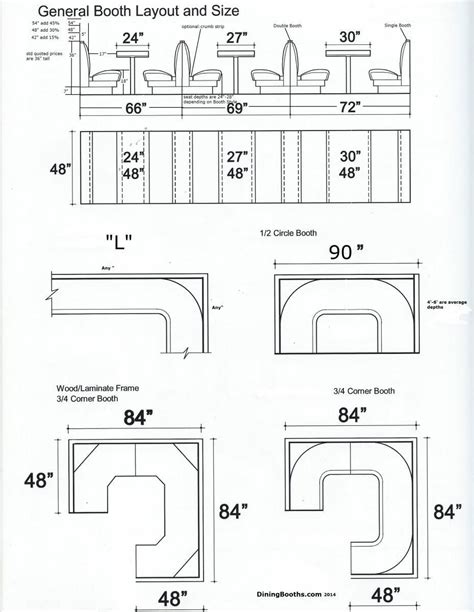 Sizing Guide - DiningBooths.com | Restaurant seating plan, Restaurant ...