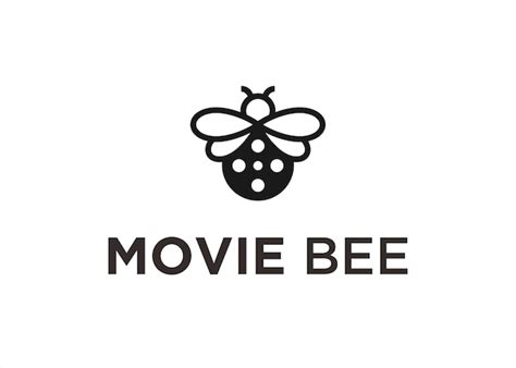 Premium Vector | Film bee logo design vector illustration