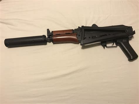 Added a suppressor to my Ak74u : r/airsoft