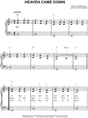 "Heaven Came Down" Sheet Music - 2 Arrangements Available Instantly ...