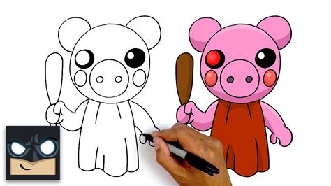 How To Draw Roblox Piggy 🐷 Step by Step - YouTube