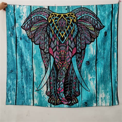 Elephant Tapestry Wall Hanging Tapestry Blue Wall Tapestry - Etsy