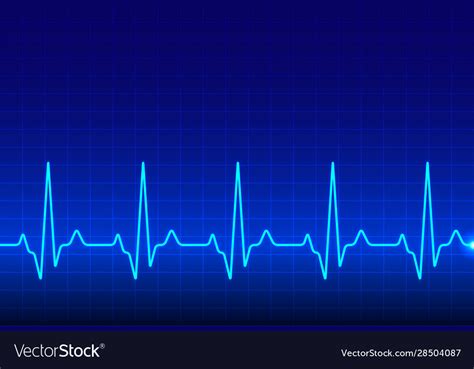 Ecg heartbeat monitor cardiogram heart pulse line Vector Image