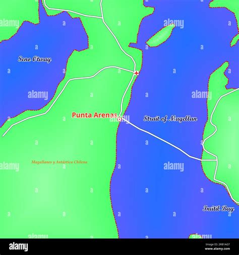 Map of Puerto Montt City in Chile Stock Photo - Alamy