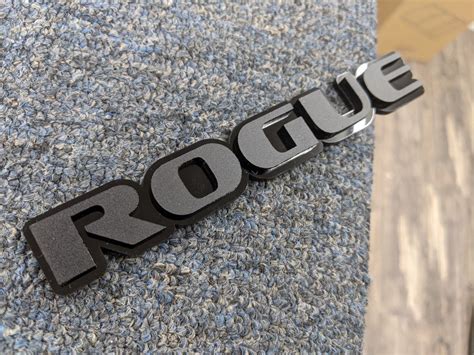 Rogue Car Badge - Matte Black On Gloss Black - OEM Font – Atomic Car ...