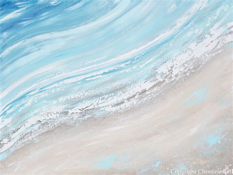 Coastline" ORIGINAL Art Coastal Abstract Painting Ocean Surf Textured ...