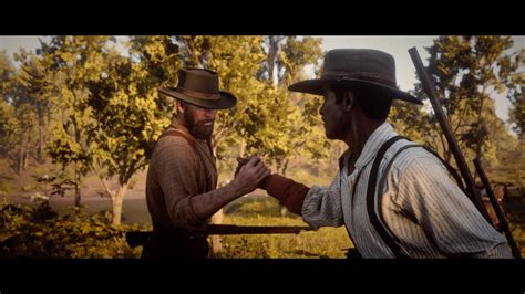 Arthur Morgan and his good friend Lenny Summers. : r/reddeadredemption