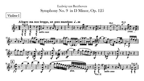 Beethoven Symphony No. 9【1st Violin】 Op.125 D minor sheet music - YouTube