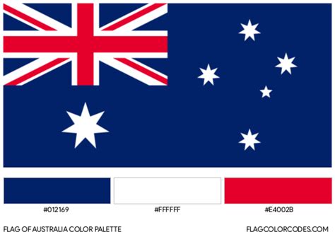 Australia flag color codes