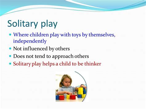 Solitary play is the second stage of the development in play usually ...