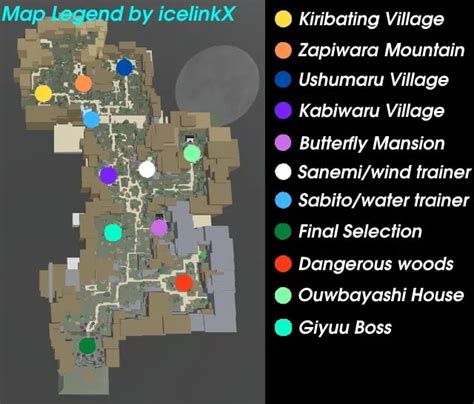 That aside, here is the map with legends that denote the location of ...