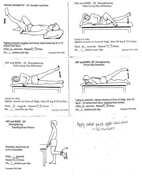 Printable Total Knee Replacement Exercises Pictures