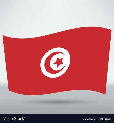 Tunisian flag icon Royalty Free Vector Image - VectorStock