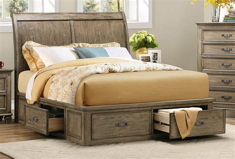 Sylvania Driftwood Cal. King Platform Storage Bed from Homelegance ...