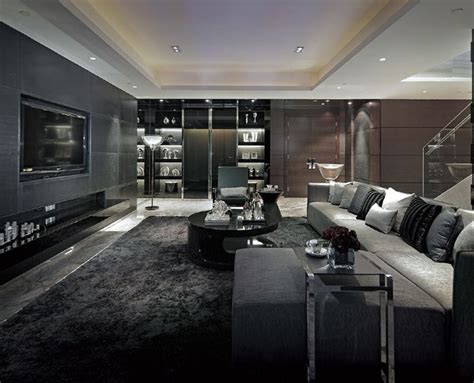 Fluffy Black Rug | Black rug in a luxury living room design. | Living ...