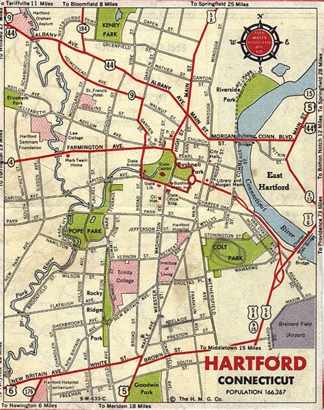 A Map of Hartford, Before the Interstate Highways – Hartford History ...