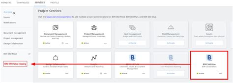 Invited project admin cannot see BIM 360 Glue in list of services in ...