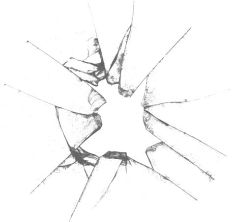 Broken Glass Crack Fracture Damage Impact Mark PNG File | PNG All