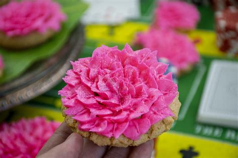 Lotus Flower Cookies Inspired by Percy Jackson - The Starving Chef