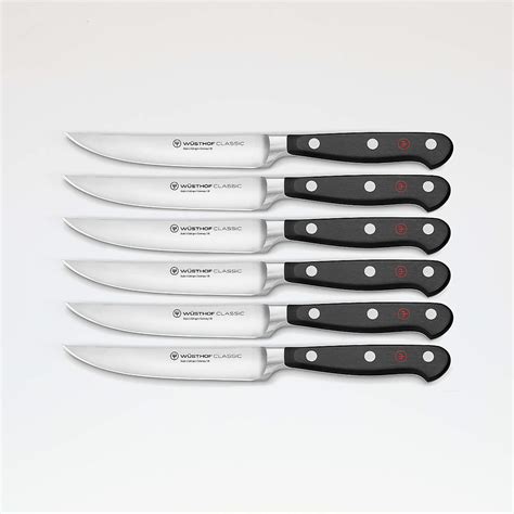 Wusthof Classic Steak Knives, Set of 6 + Reviews | Crate & Barrel