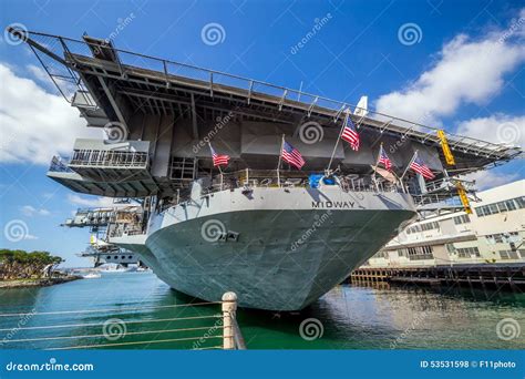 USS Midway Aircraft Carrier Editorial Stock Photo - Image of navy ...