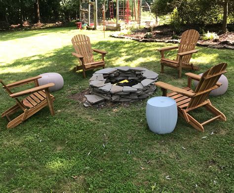 Perfect DYI Fire-pit and Adirondack Chairs! | Fire pit and adirondack ...