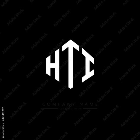 HTI letter logo design with polygon shape. HTI polygon logo monogram ...