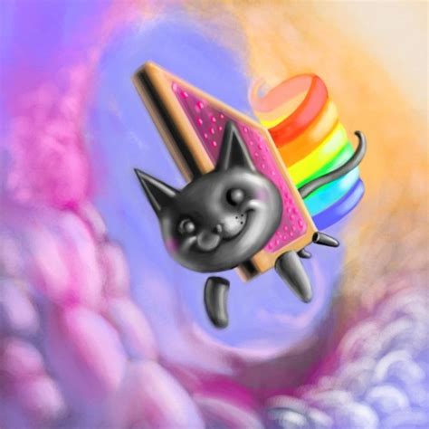 Nyan Cat in the Pink Clouds - Nyan Cat Fan Art (26043090) - Fanpop