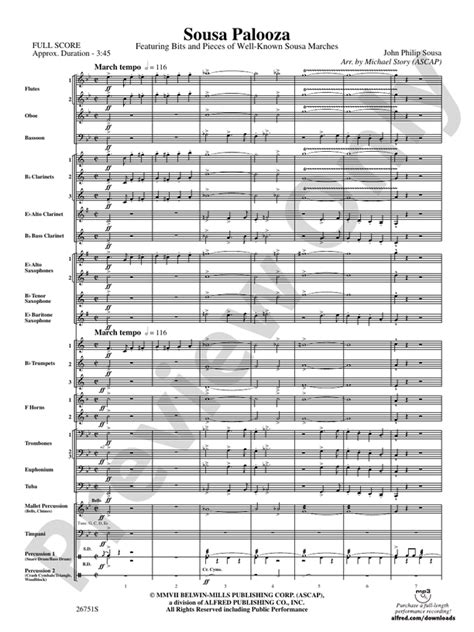 Sousa Palooza: Concert Band Conductor Score & Parts: John Philip Sousa ...